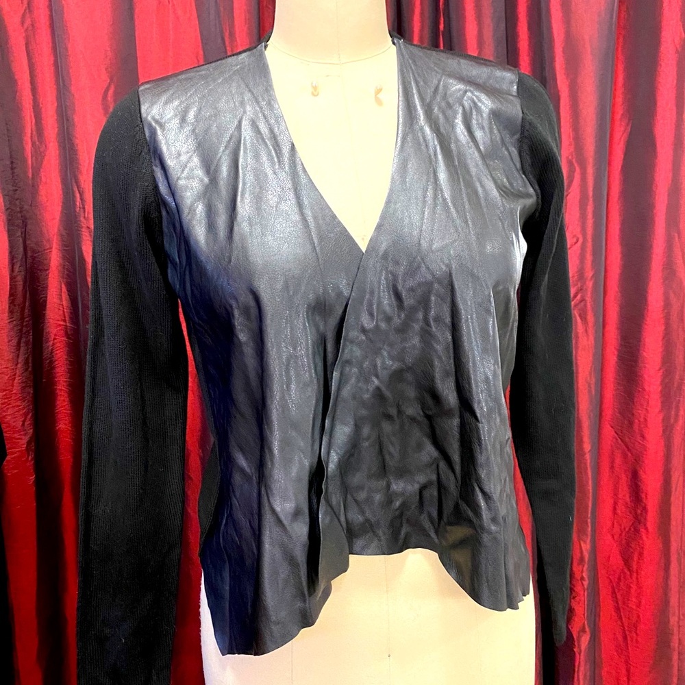 Black Pleather Calvin Klein Jacket